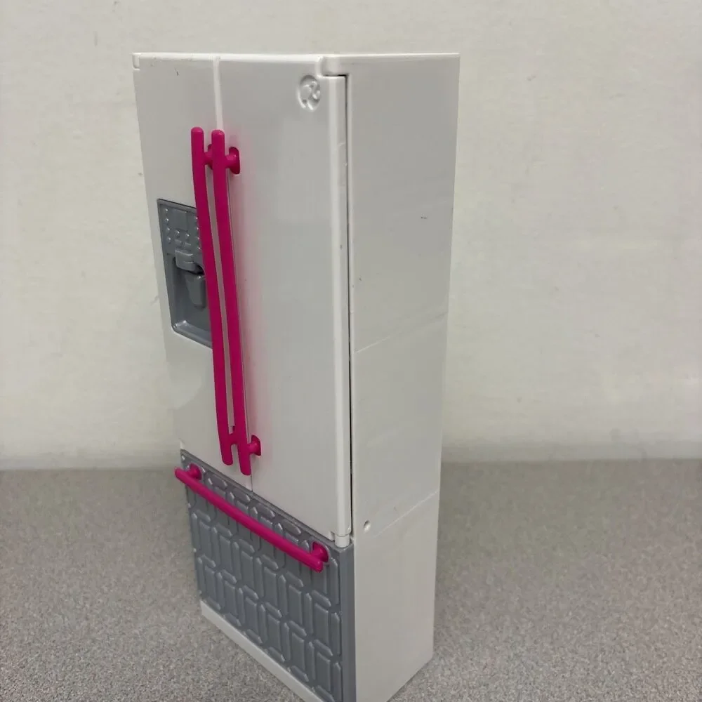Mattel Barbie Refrigerator Fridge Fun CFG70 White & Pink 2014 Kitchen Furniture
